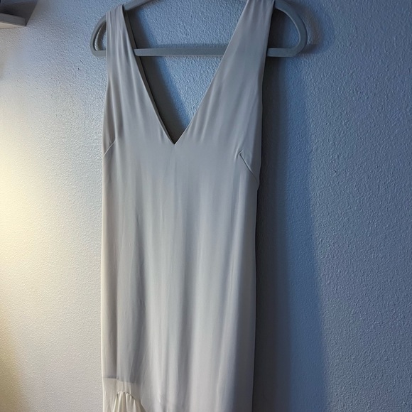 Abercrombie Plunge Godet Maxi Dress | Size Small | Altered | Warm Beige - Picture 7 of 9